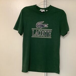 Lacoste Unisex Regular Fit Heavy Cotton Jersey T Shirt Hunter Green- 2- XS